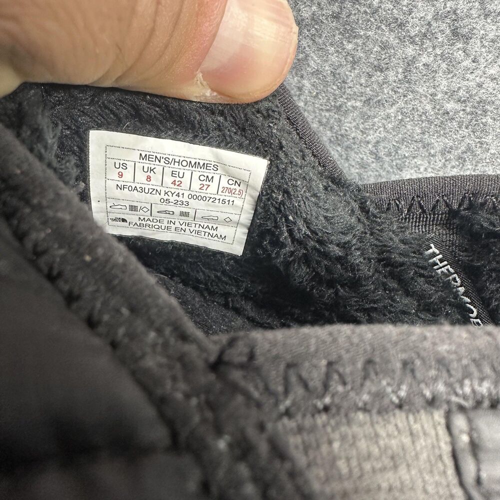 The North Face ThermoBall Traction Mule Slippers Mens Sz 9 Black Insulated - Picture 8 of 9